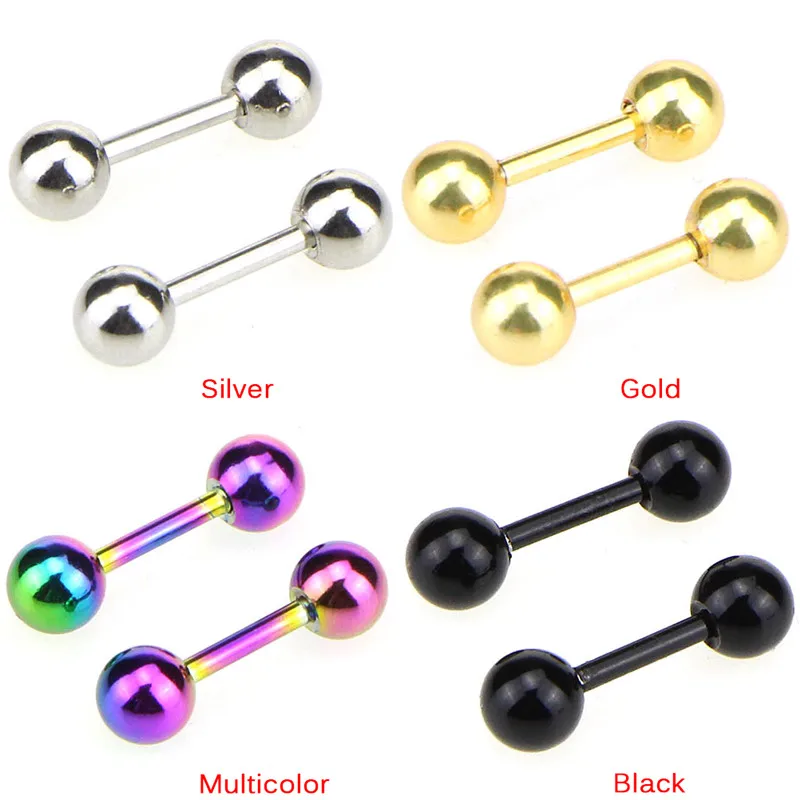 1 пара медицинская титановая сталь серьги гвоздики Панк стержень Плоские Т