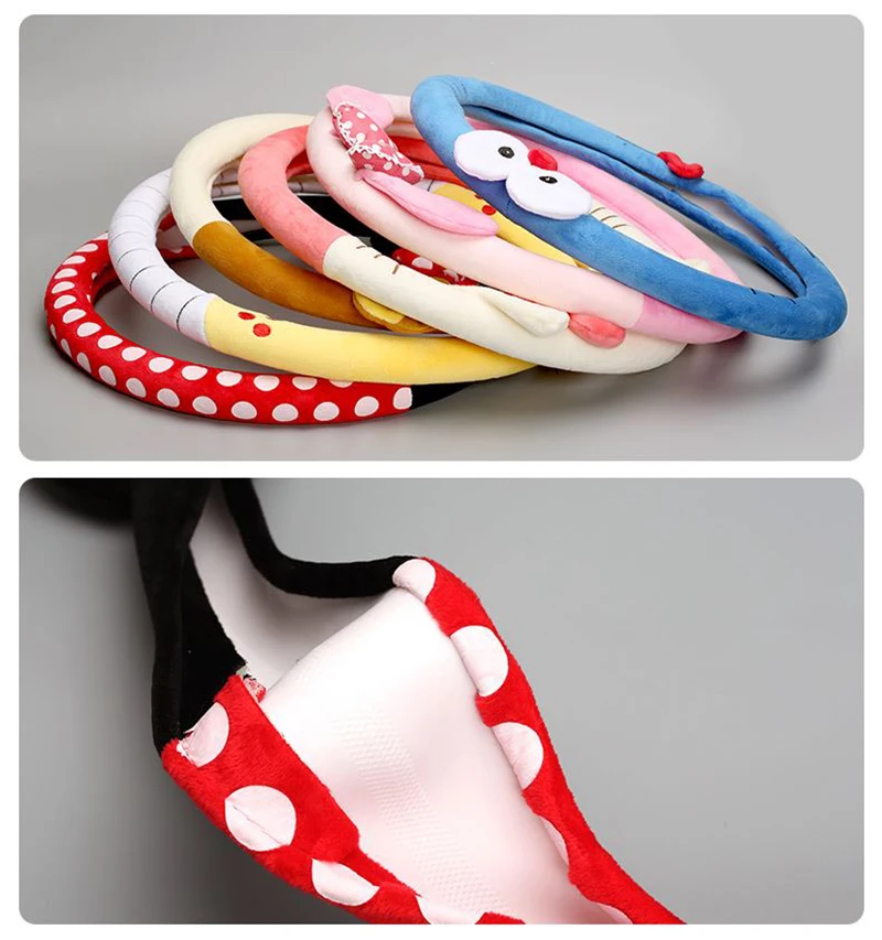 

Чехол на руль автомобиля Универсальный мультяшный мышь плюшевый зимний Летний милый бант милые уши оптовая продажа аксессуары для интерье...