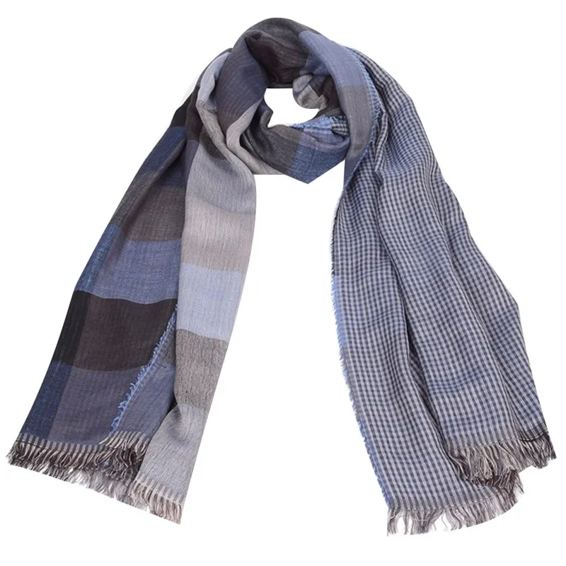 Унисекс Зимние шарфы для мужчин и женщин модные длинные в полоску классический