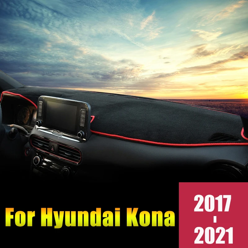 Для Hyundai Kona 2017 2018 2019 2020 2021 LHD приборной панели автомобиля крышка коврики Избегайте