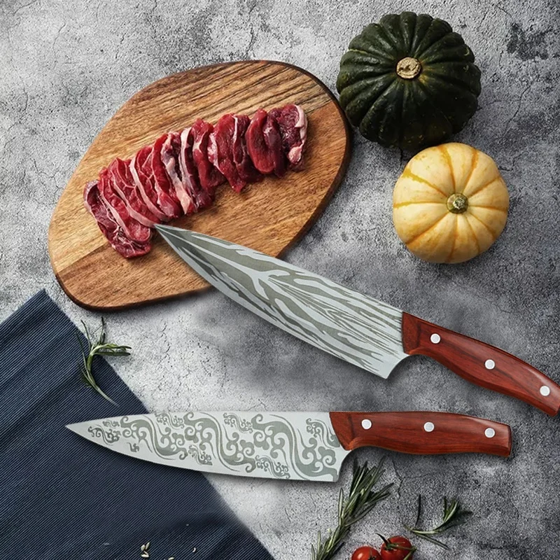 8-дюймовый японский шеф-повар нож для тонкой нарезки Филейный Нож рыбы из