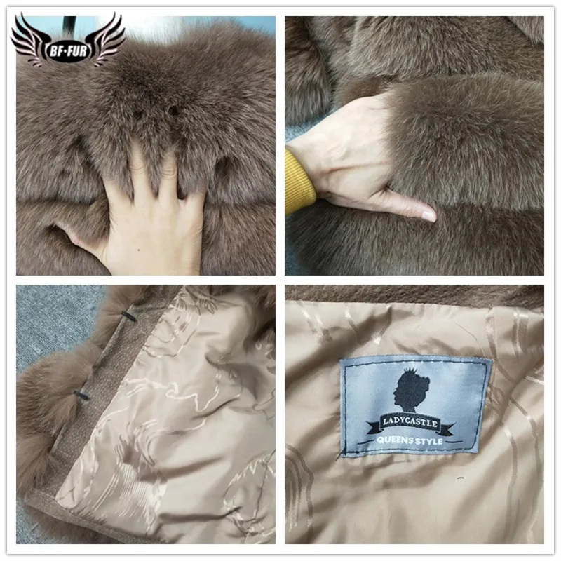 Natural Women Real Fox Fur Coat Winter Luxury Outwear 50cm Long Wholeskin Genuine Fox Fur Jacket Woman Fur Coats Short Overcoats