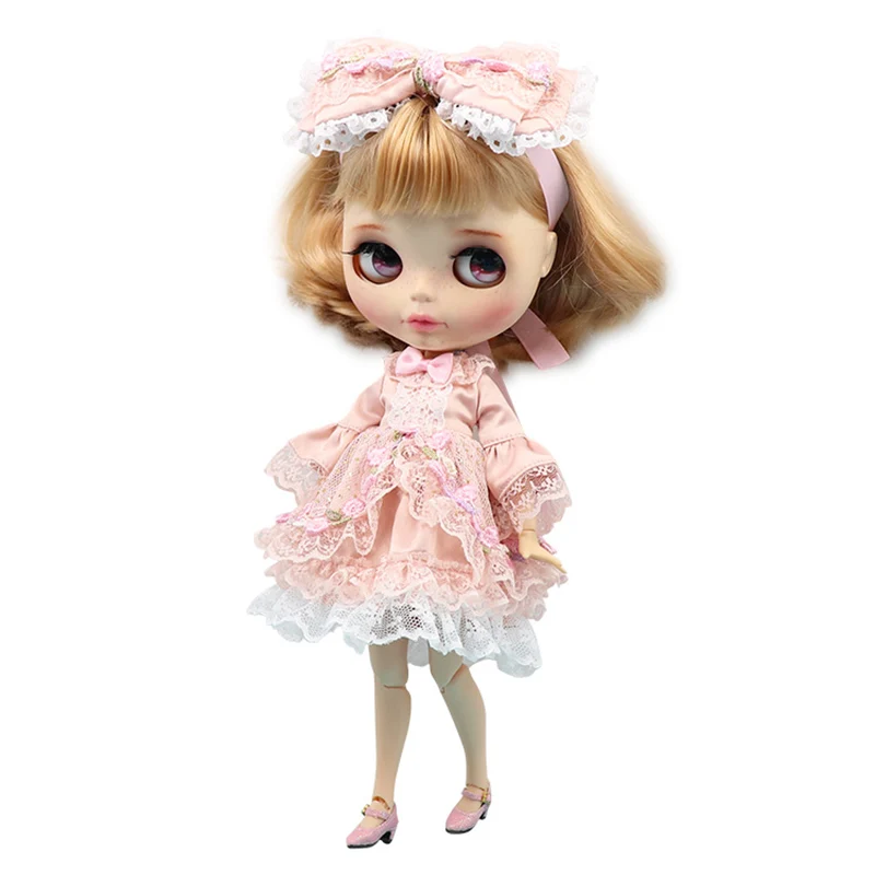 Кружевное платье принцессы головной убор с бантом Одежда для куклы блайз 1/6