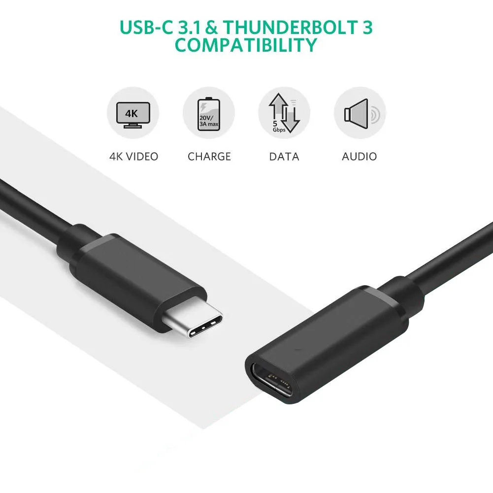 Кабель-удлинитель USB Type-C 50 см 10 Гбит/с | Электроника
