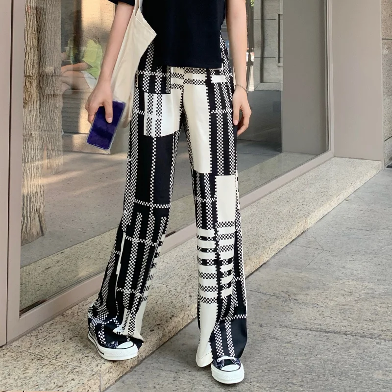 Дизайнерские атласные широкие брюки Rac | Женская одежда