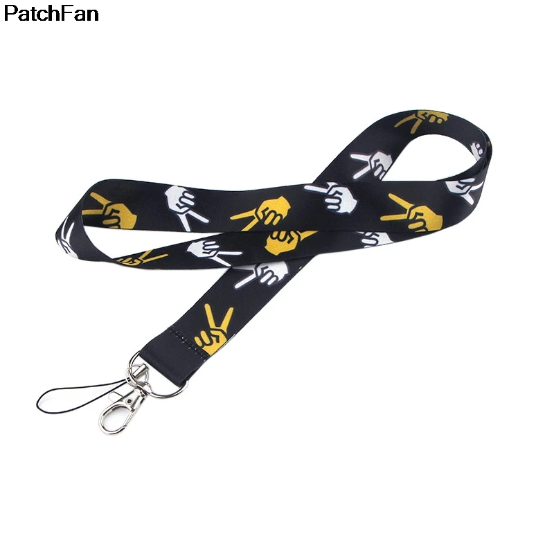Patchfan ножницы левой рукой с принтом в виде пальцев шейный ремешок для ключей очки
