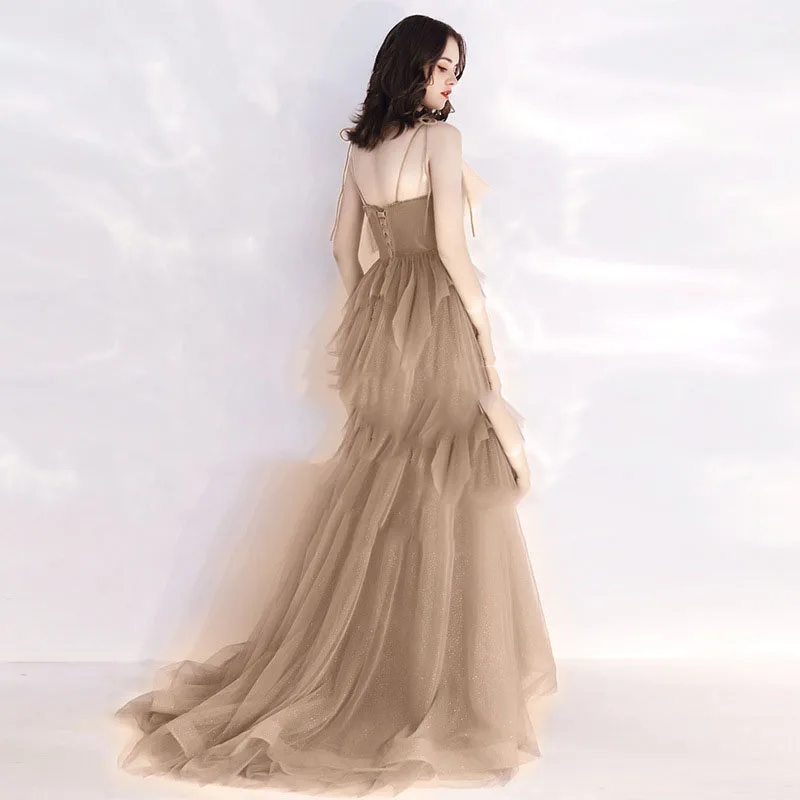 Женское вечернее платье с блестками Qipao Элегантное синее сексуальное Ципао на