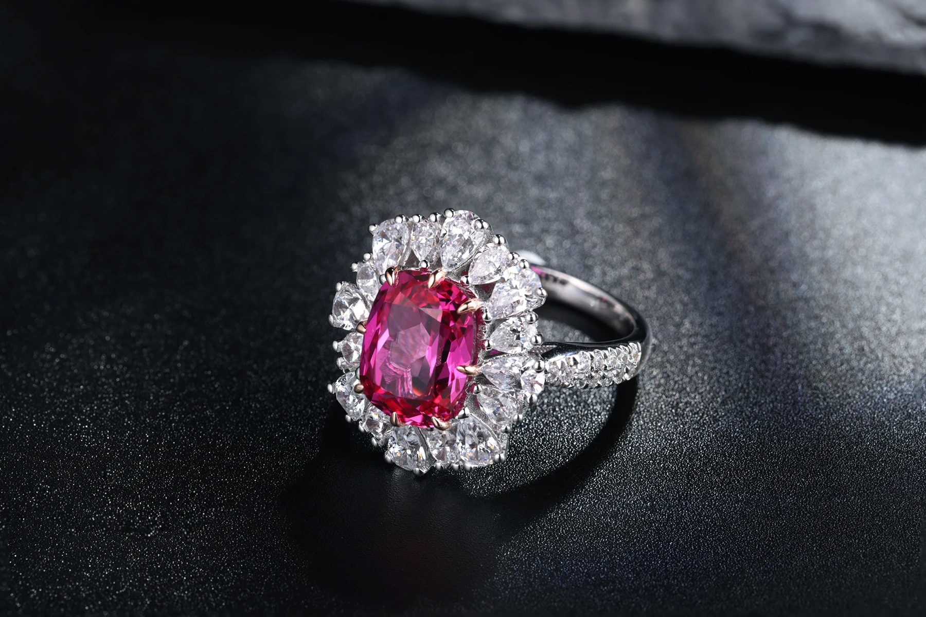 Женское кольцо из серебра 10 7 пробы с сапфиром 8 2 карат 925 * мм | Украшения и