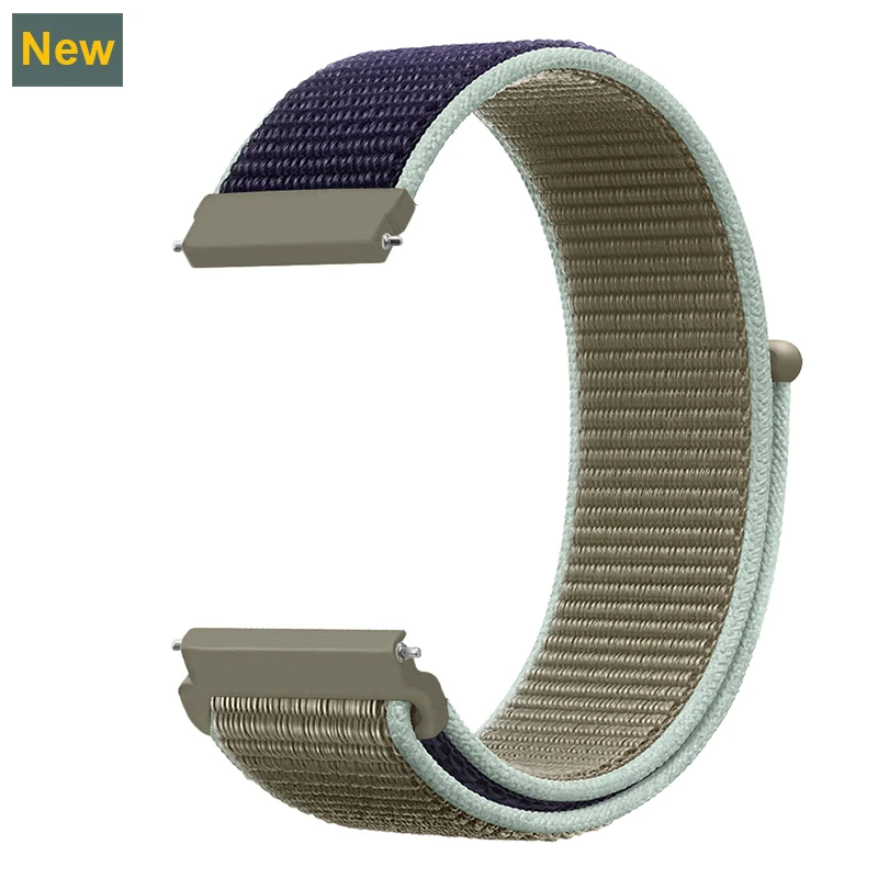 Ремешок для Xiaomi Huami Amazfit GTS, Смарт-часы, тканый нейлоновый браслет-петля для Amazfit GTR 42 мм/Bip lite, ремешок для часов 20 мм - Цвет ремешка: Khaki