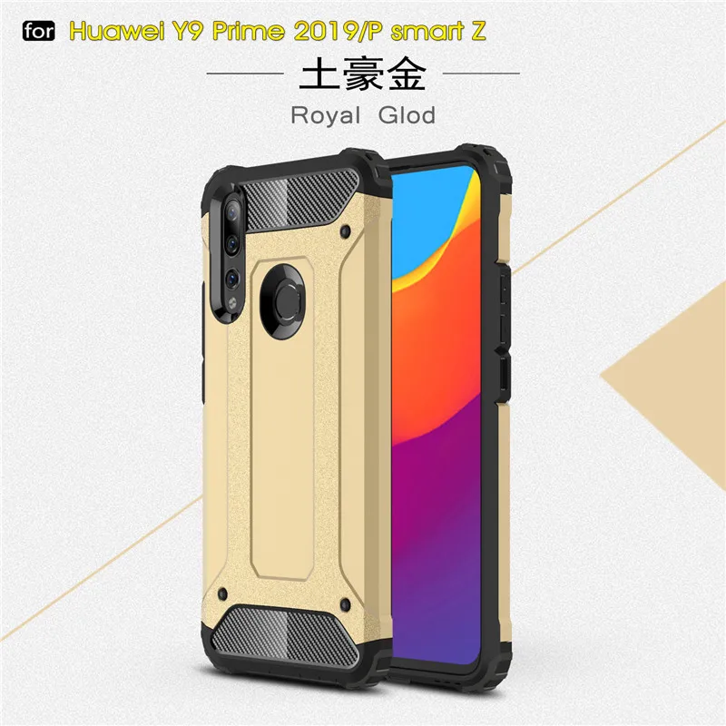 gold Прочный защитный чехол для huawei P Smart Z Y9 Prime P8 P9 Lite P10 Y5 Y6 Y7 Honor 8A 8S 7A Play силиконовый бампер - Цвет: gold