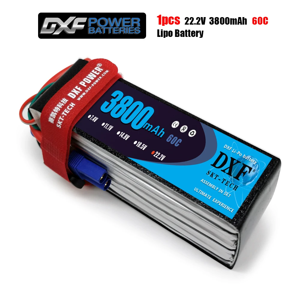 Литий-полимерный аккумулятор DXF 6S 22 2 в 3800 мА · ч шт. 60C Max 120C для самолета дрона