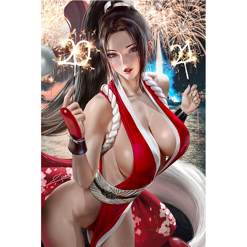

Custom Print 2021 Street Fighter Mai Shiranui Sexy Girl Art Posters Wall Art Canvas Painting for Living Room Home Decor Picture