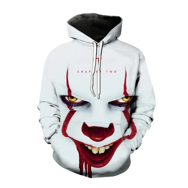 

Joker 3D Print Hoodies Popular Movie Hooded Sweatshirt Men Women Fashion Pullover Hip Hop Hoodie Coat Clown Male Trendy Clothing