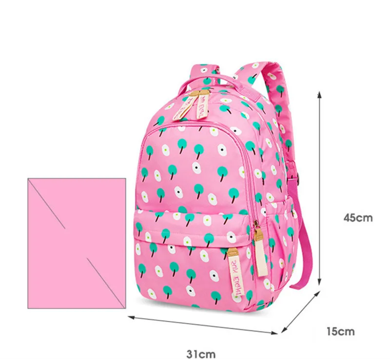 cartoon ice cream prints school bag high quality nylon backpack school bags for girls backpack for teenage female Mochila