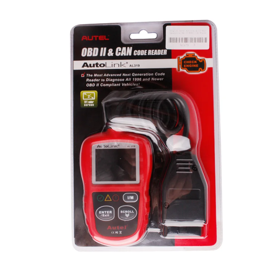 Autel AL319 AutoLink OBDII CAN SCAN TOOL OBD Автомобильный диагностический сканер для автомобилей