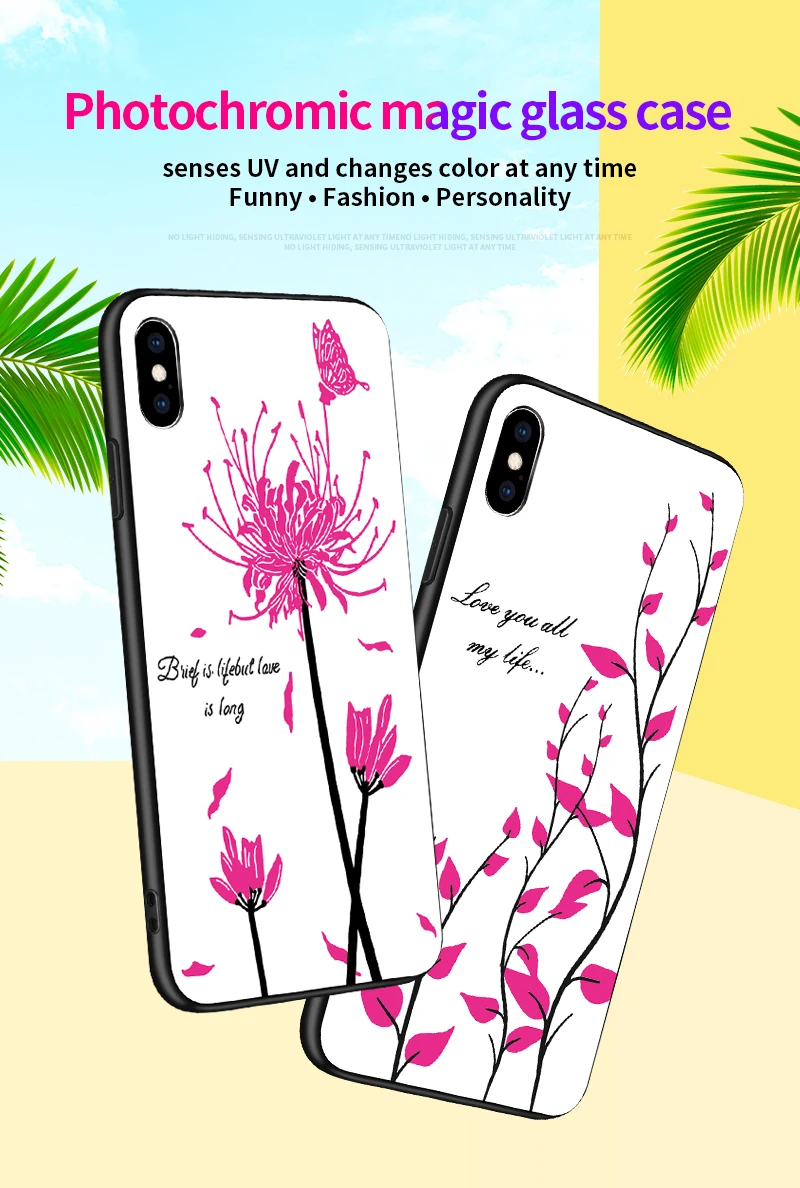 Новый светящийся чехол для телефона iPhone XR XS Max X 8 7 6S 6 Plus с ультрафиолетом