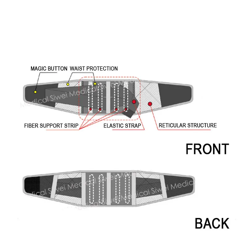 New Back and Waist Support Adjustable Elastic Posture Corrector Women Man Fitness Belt Trainer|Пояс для защиты почек| |