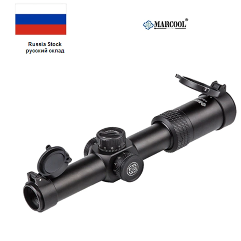 

Marcool 1-6X24 Hunting Rifle Scope HD SFP Tactical illuminated Red Dot Turrets Lock Reset Airsoft Optical Sight