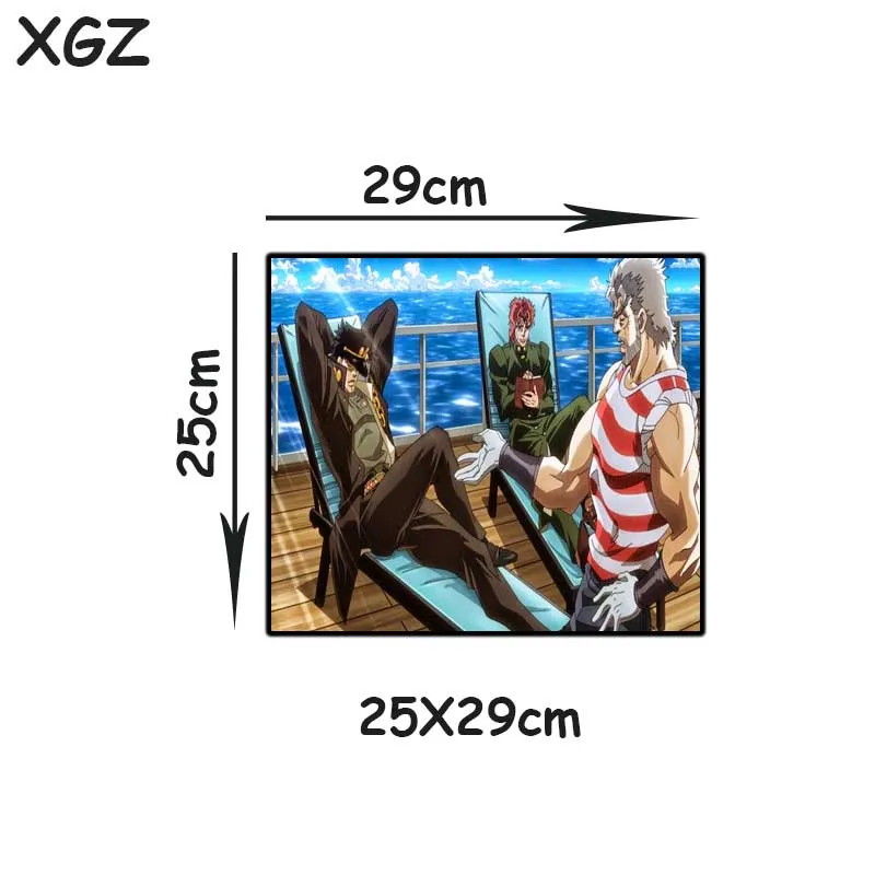 

XGZ Large Gaming Mouse Pad Black Lock Edge JoJo's Bizarre Adventure Custom Internet Cafe Computer Desk Mat Speed Non-slip Xxl