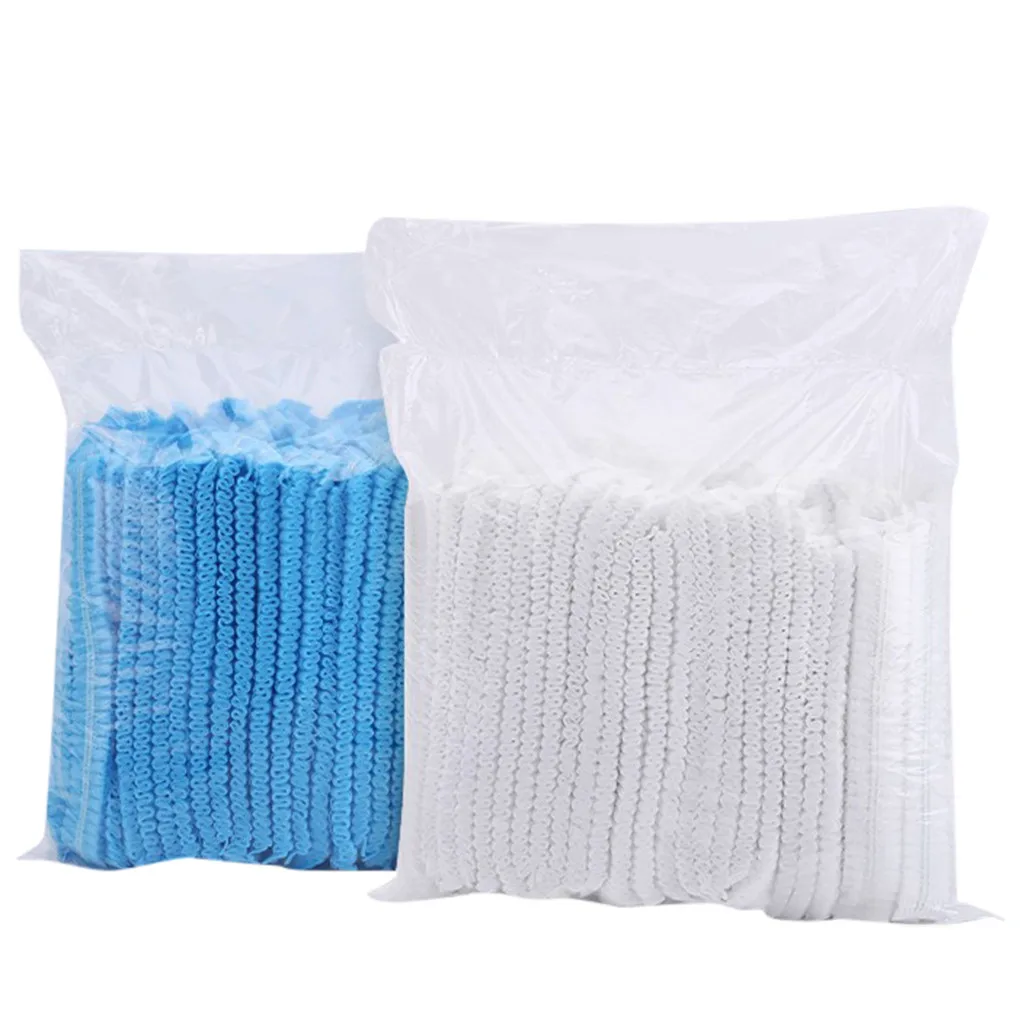 65 шт одноразовая шапка прозрачная маска для защиты от падения из нетканого