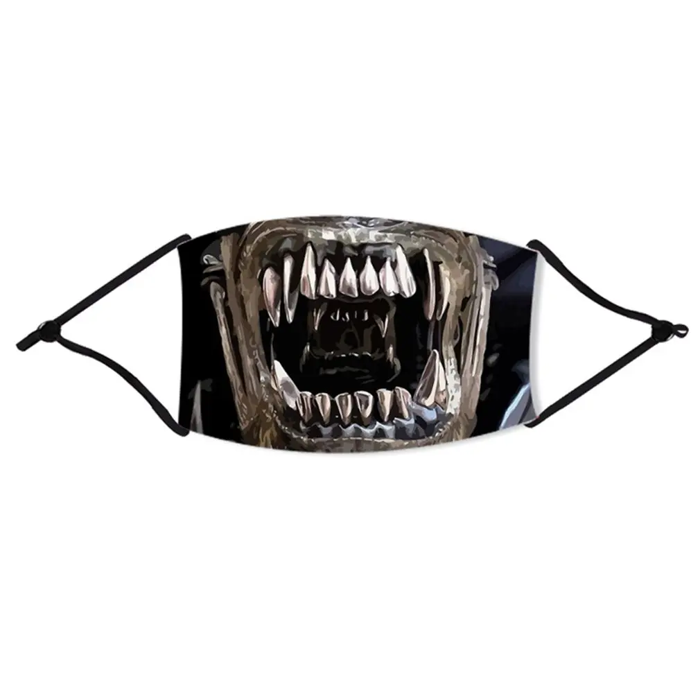 

Halloween Scary Masks Scary Tricky Props Dustproof And Breathable With Mezzanine Mask Adult Printing Mask