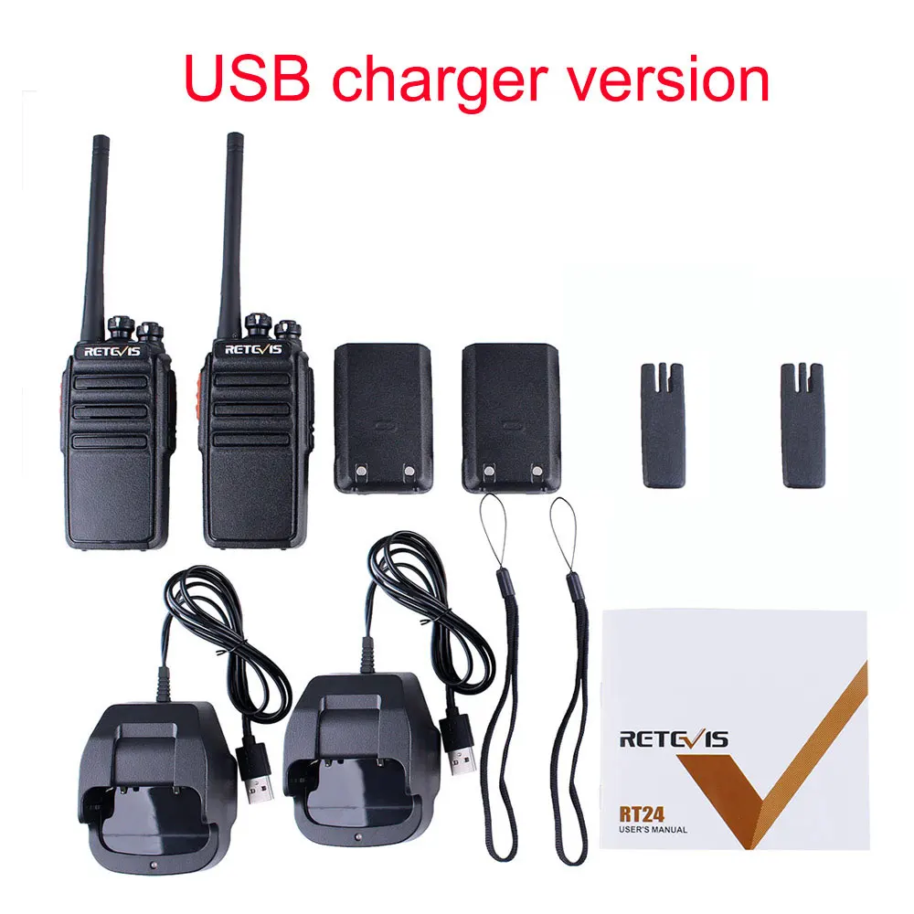 EU type charger 4 шт. Retevis RT24 Walkie Talkie PMR446 UHF 0,5 Вт 16CH лицензий VOX сканирование радиолюбителей КВ трансивер a9123 - Цвет: EU type charger