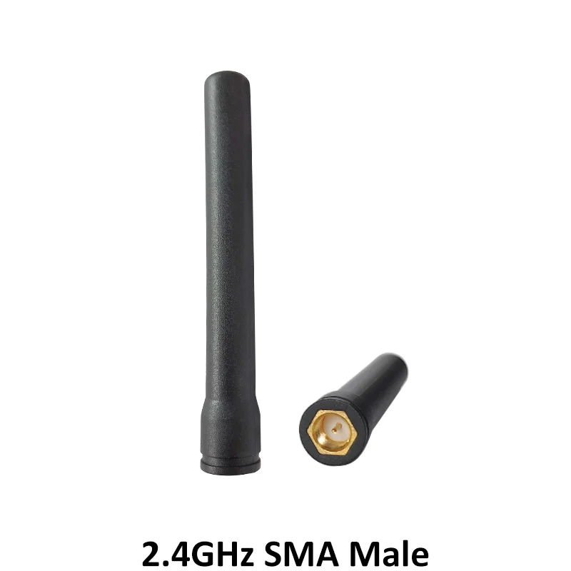 Grandwisdom 10pcs 2.4G antenna 3dbi sma male wlan wifi 2.4ghz antene pbx iot module router signal receiver antena high gain