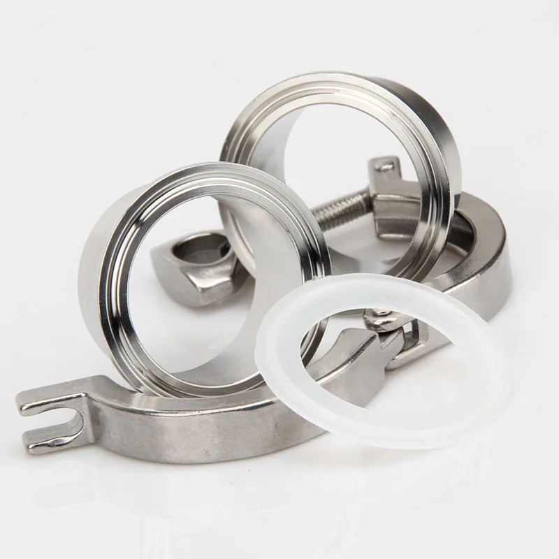 Санитарная нержавеющая сталь SS304 трехшаровой наконечник набор 1 зажим + 2 сварной