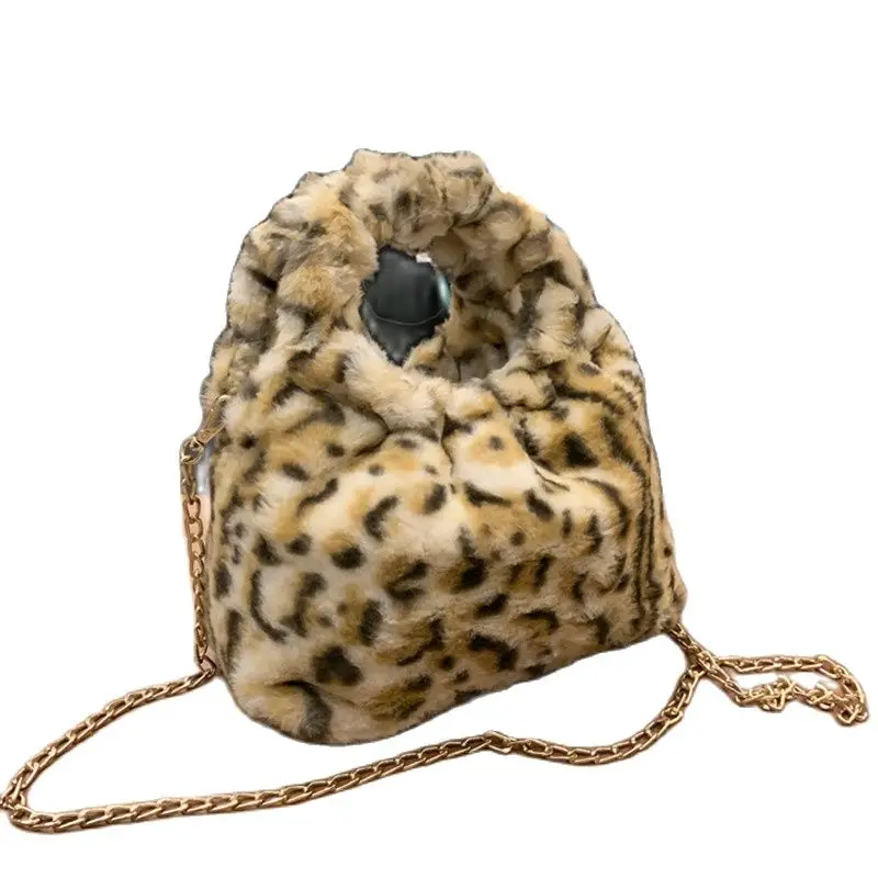 

2020 новые женские пальто из искусственного меха сумки на плечо с принтом Леопардовый принт с цепью через плечо сумки зимние женские сумки Пе...