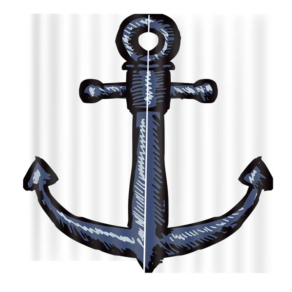 

3D Curtain Printing Blockout Polyester Anchor Photo Drapes Fabric For Room Bedroom Window Dcor curtain