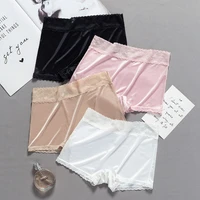 traceless ultrathin ice silk boyshort for women female boxer panties lingerie mid rise lady short pants leggings safety pants