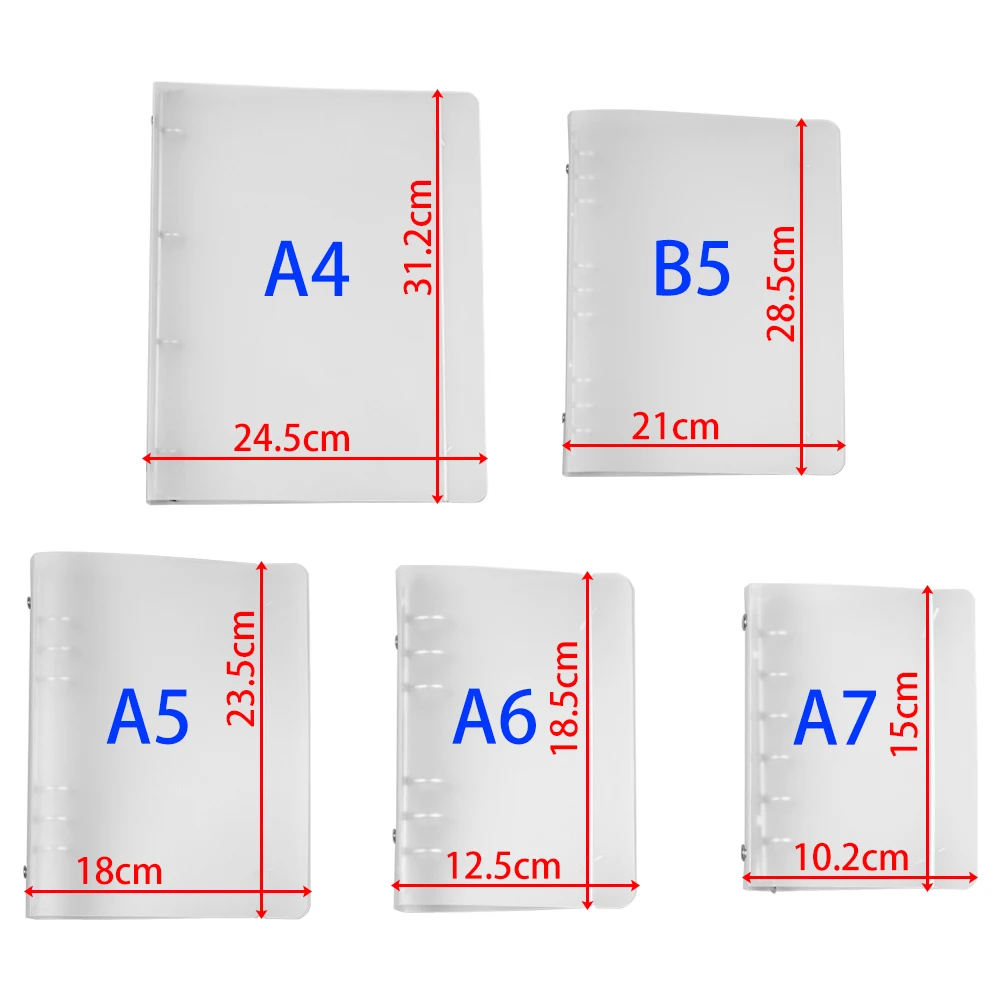 Матовый Прозрачный чехол A4/B5/A5/A6/A7 для блокнота с листьями папка файлов офисные и