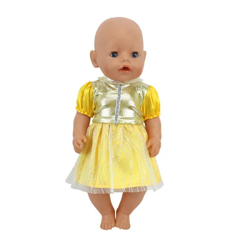 Модное милое платье, костюм, подходит для 43 см, Детская кукла, 17 дюймов, Одежда для кукол, детский лучший подарок на день рождения