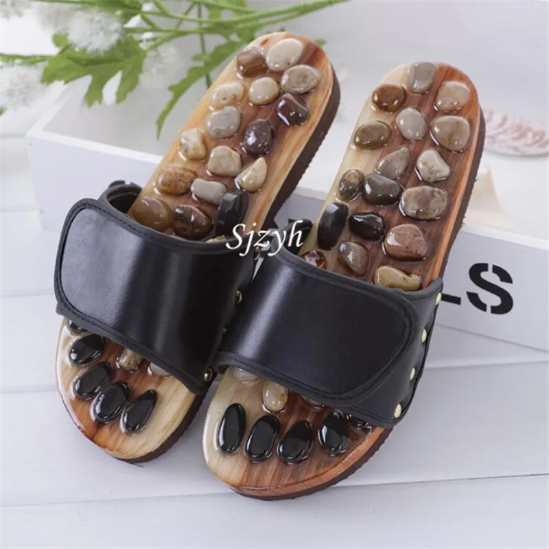

Wholesale Men's Home Shoes Indoor Bathroom Massage Slippers Male Health Agate Slides Boys Soft Bottom Flip Flops Flat Sandals