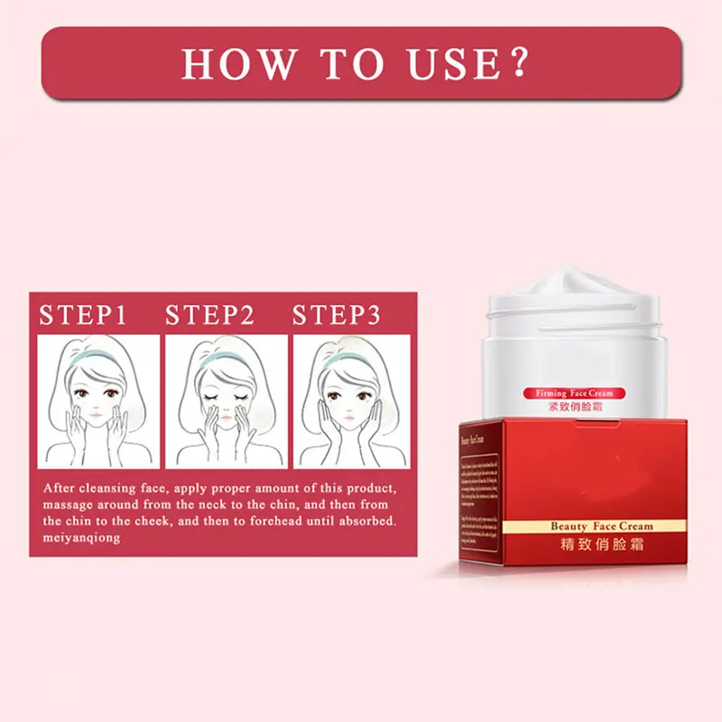 

Face Line Skin Lift Firming Collagen Cream Double Chin Cheek Slimming Moisturizing for Face Skin Care HJL2019