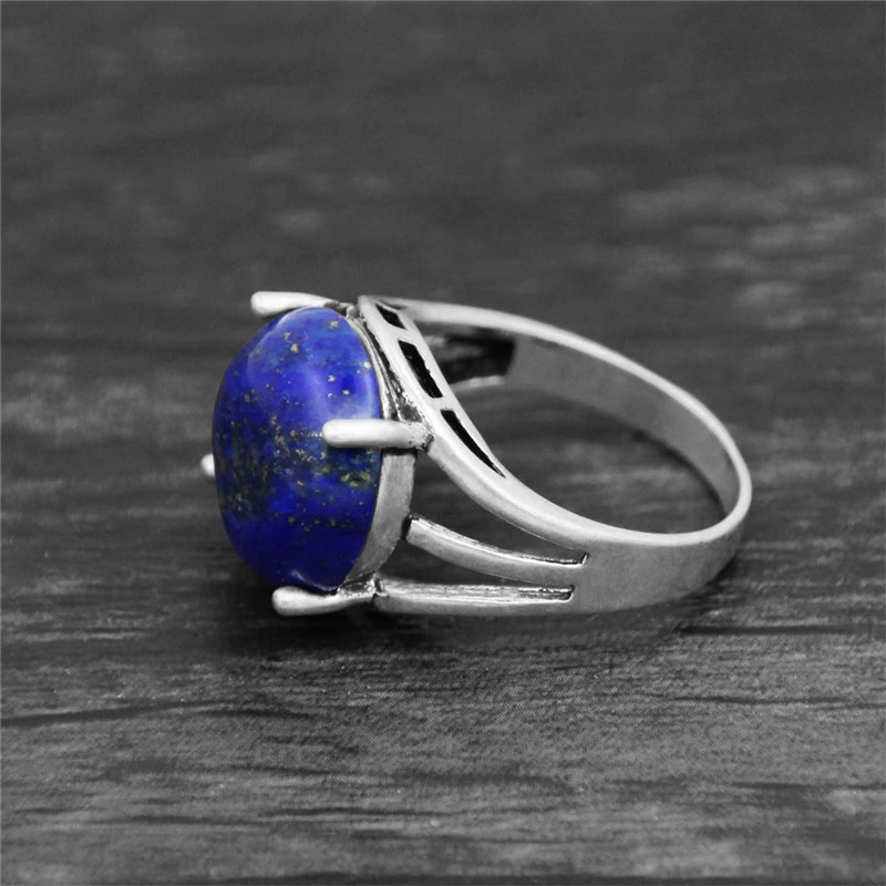 Винтажное женское кольцо с круглым кварцевым нефритом Лазуритом кольца Античные