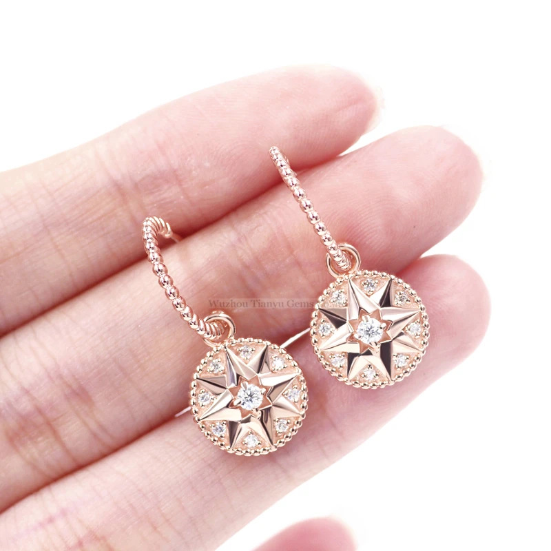 Женские серьги капли Tianyu белые из стерлингового серебра свадебные ручной работы