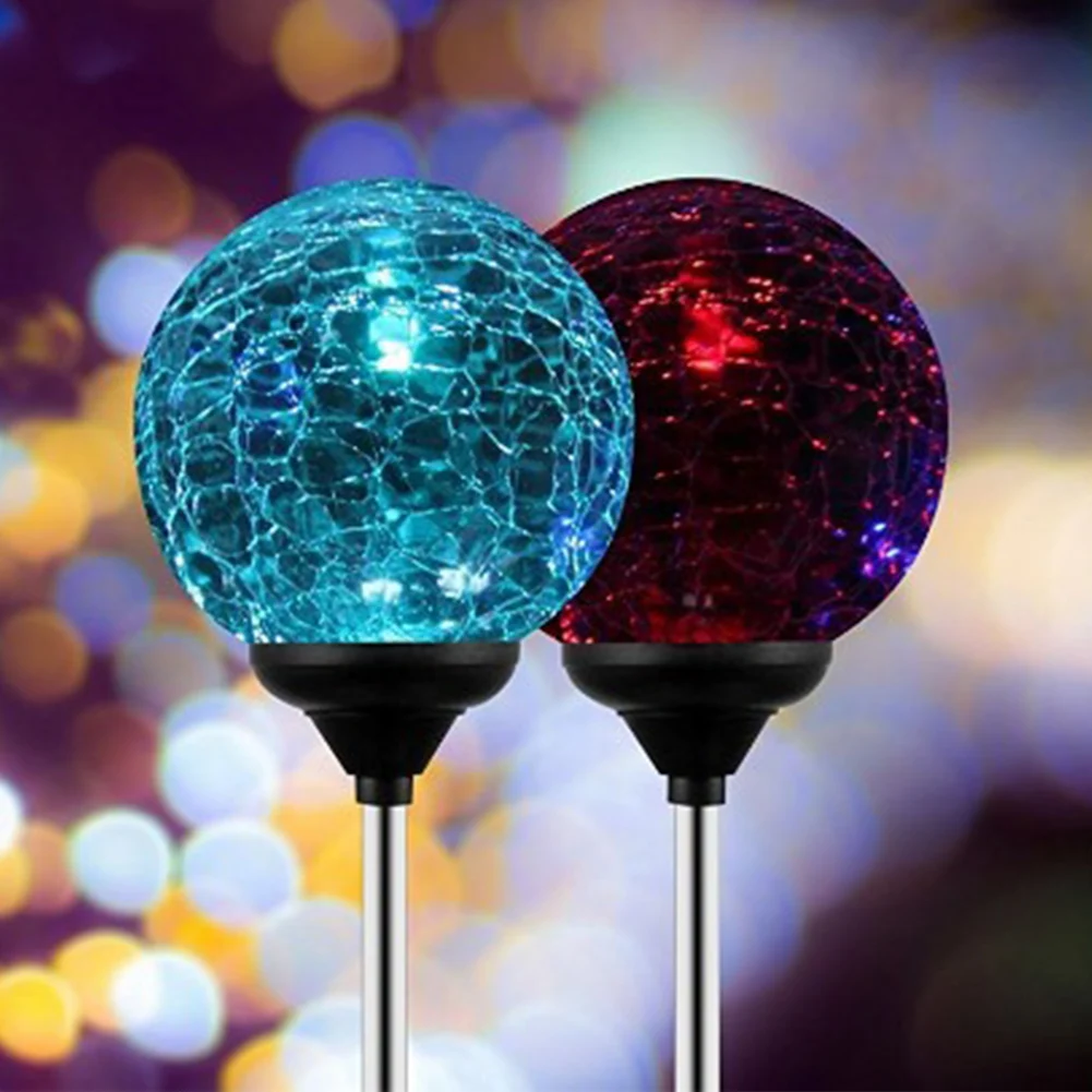 3 шт. садовый стеклянный шар с трещинами современный УФ-Солнечный наружный Цвет