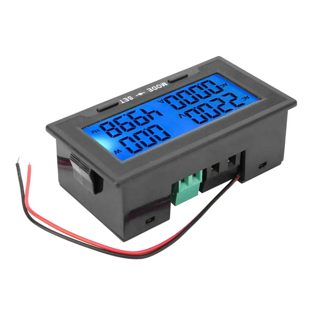 YB5142DM 0-500V Intelligent Digital LCD Display AC Current Voltage MeterPower Energy Tester Wattmeter Adapter DC8V-18V | Инструменты