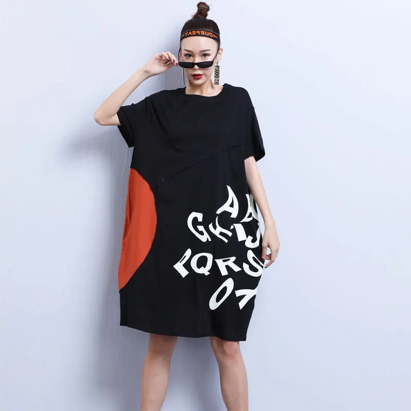 LANMREM новинка 2020 весна-лето круглый воротник короткий рукав спринт средняя длина