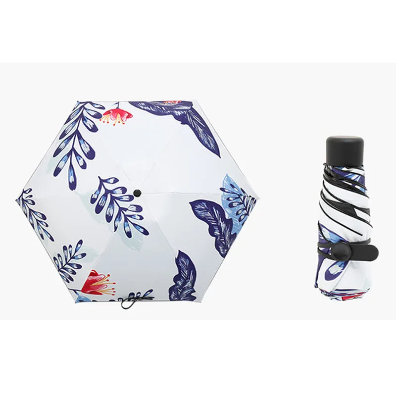 Мини карманный складной зонт для женщин и мужчин анти УФ маленький от солнца