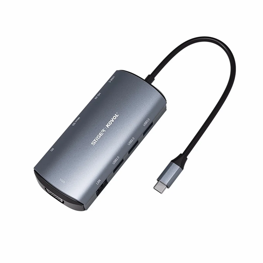 

9 In 1 Type C Laptop Docking Station C to HDMI-Compatible 4K Expansion Dock for Macbook For Stiger for Macbook/for Huawei Laptop