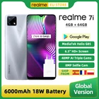 Смартфон глобальная версия Realme 7i, 4 Гб ОЗУ 64 Гб ПЗУ, MTK Helio G85, экран 6,5 дюйма, тройная AI камера 48 МП, быстрая зарядка 18 Вт, 6000 мАч