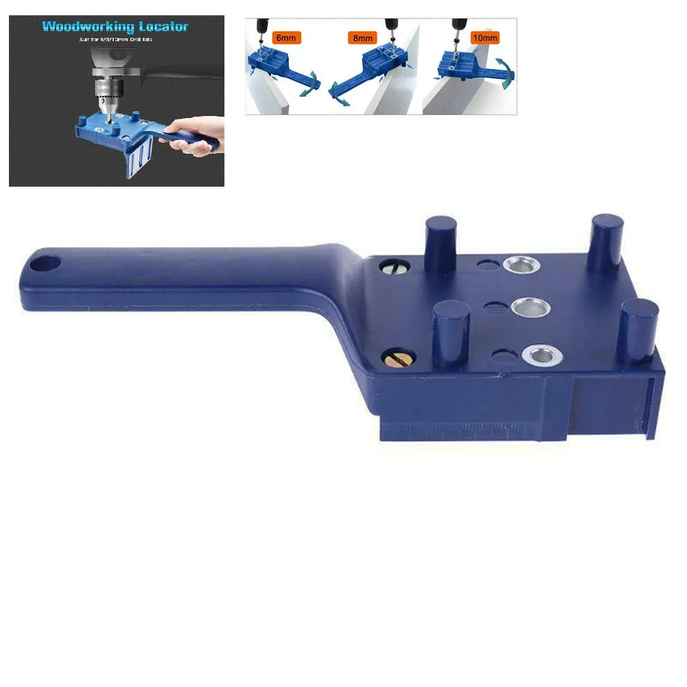 

Handheld Wood Drilling 20x7cm Doweling Jig Drill Guide Drilling Tool Kit