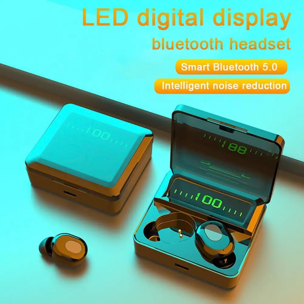 

T12 Earphones Bluetooth 5.0 Rechargeable Wireless In-ear Earbuds for Phone