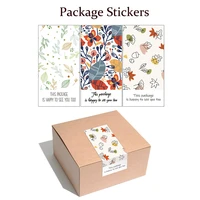50pcspack flower package stickers seal label for small business package decor thank you stickers stationary