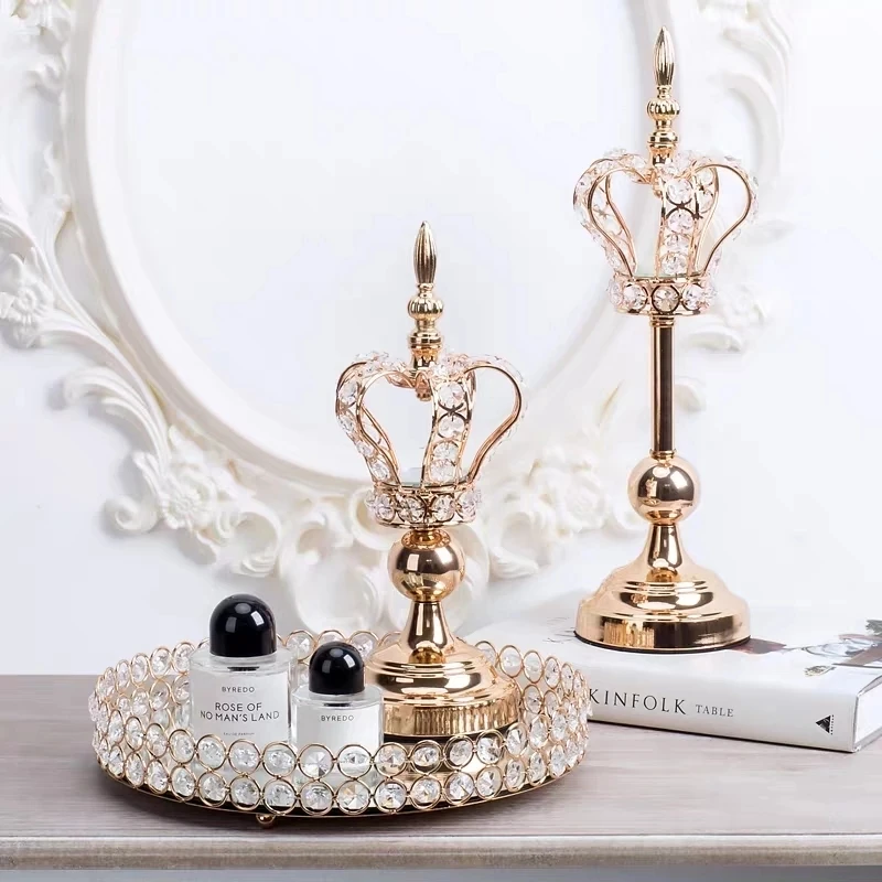 

European Crystal Candle Holder Crown Crystal Candle Holder Kandelaar Candlelight Dinner Fashion Wedding Supplies Home Decoration
