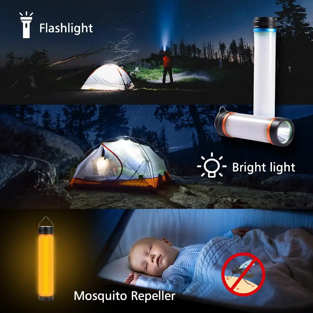 

Newest LED Camping Light USB Rechargeable Flashlight Dimmable Spotlight Work Light Waterproof IP67 Emergency Searchlight