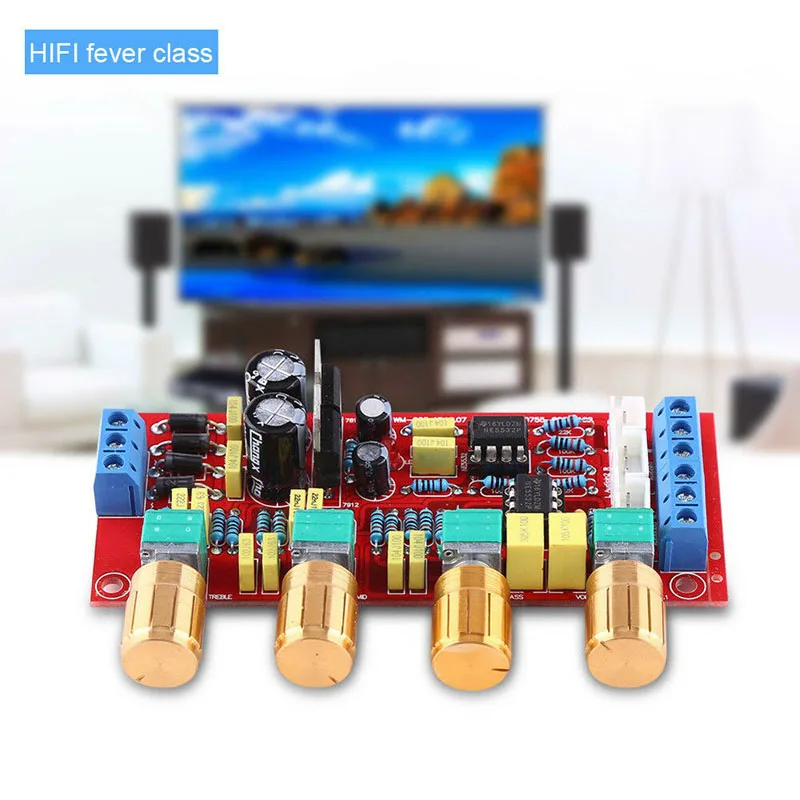 

DIY kit NE5532 HIFI Preamp Pre-amplifier Tone Board Kits Treble Alto Bass Volume Control For amplifier speakers