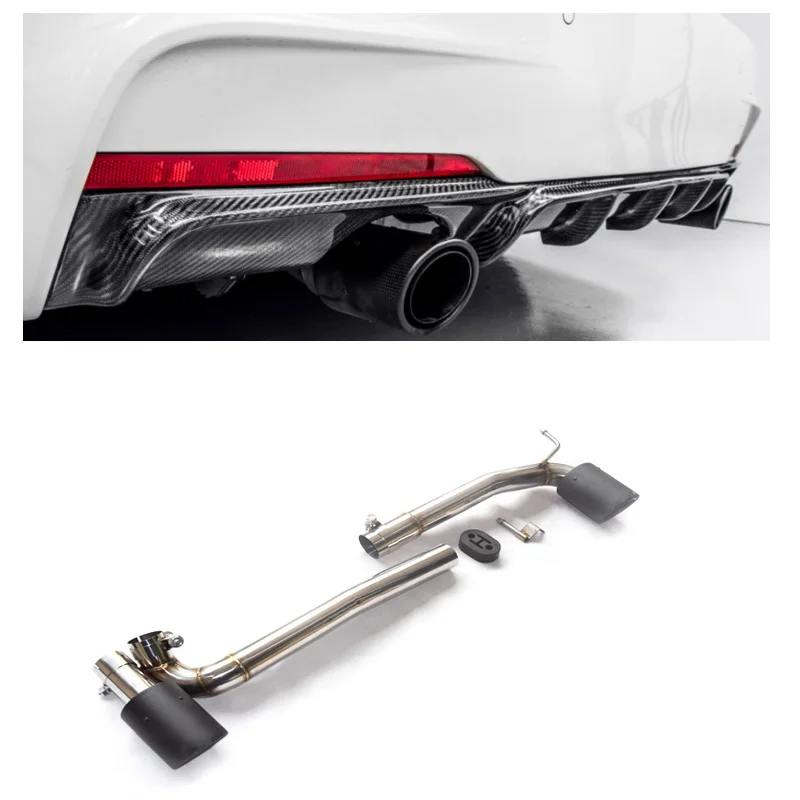 Один комплект автомобильной выхлопной системы из углеродного волокна глушитель